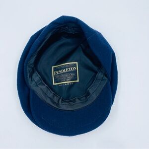 Vintage Pendleton Wool Flat Cap Hat Made in the USA Navy Large EUC